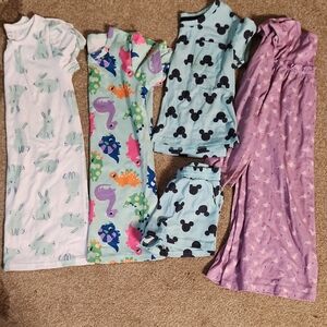 Kids Pajamas Set - Blue, Purple, White
